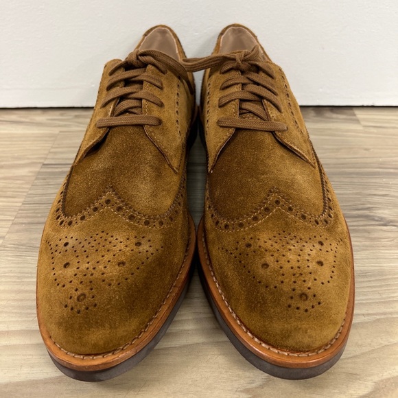 Polo Ralph Lauren Rhett Wingtip Suede Leather Dress Shoes Men’s Size 8.5 D NWOB - Picture 2 of 5